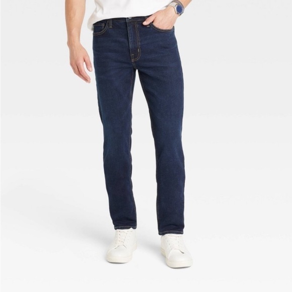 Men's Slim Fit Hemp Jeans - Goodfellow &
Com Blue Denim 34×34 nwt - Picture 1 of 4